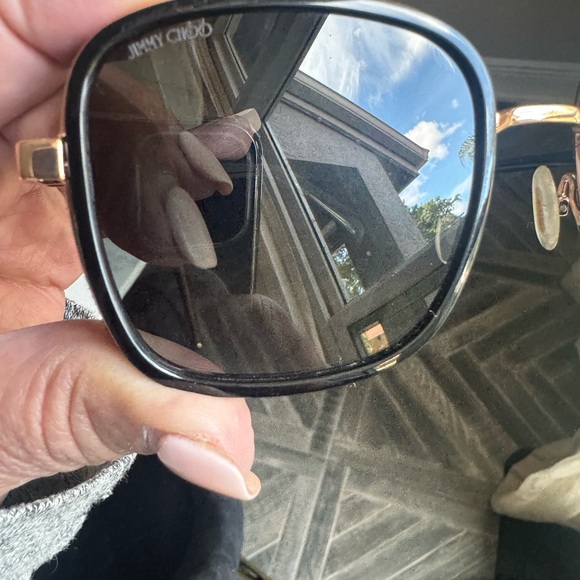 JIMMY CHOO "ELVA" unisex 54 mm rectangular frame sunglasses AUTHENTIC - Picture 11 of 15